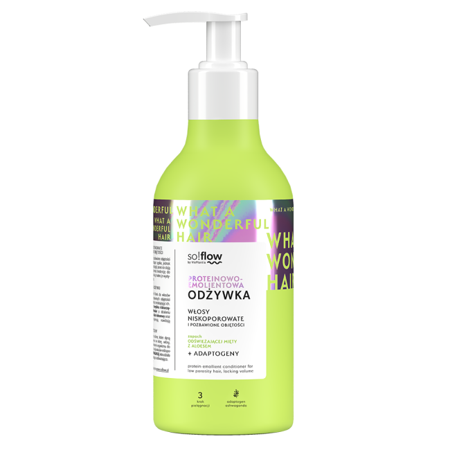 So!Flow Proteinowo - Emolientowa Odżywka do Włosów Niskoporowatych i Pozbawionych Objętości 400ml