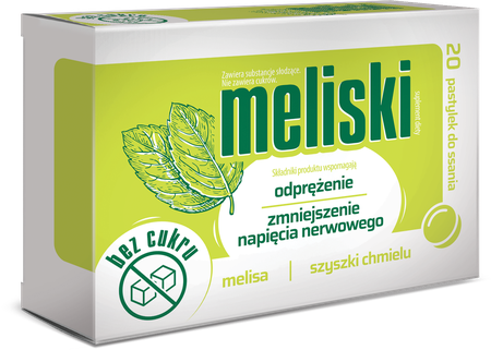 Meliski  Zmniejszenie Napięcia Nerwowego 20 Pastylek