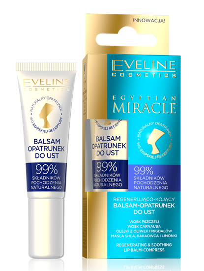 Eveline Egyptian Miracle Regenerująco-Kojący Balsam Opatrunek do Ust 12ml