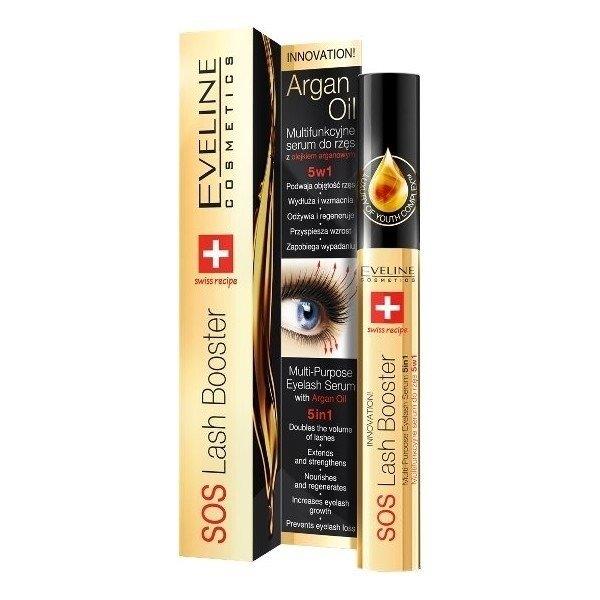 Eveline SOS Lash Booster Multifunctional Eyelash Serum with Argan Oil 5in1 10ml