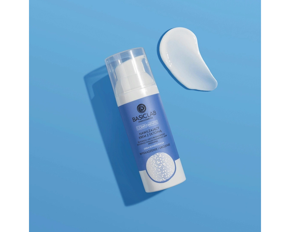 BasicLab Complementis Nawilżający Krem z Ektoiną o Ultralekkiej Konsystencji Nawodnienie i Ukojenie na Dzień i na Noc 50ml