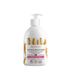 Barwa Hypoallergenic Traditional Polish Gray Liquid Soap with Wheat Extract for Sensitive Skin 500ml