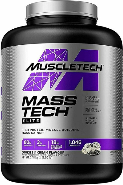 MuscleTech Mass-Tech Elite Gainer na Masę Mięśniową Ciasteczka z Kremem 3180g