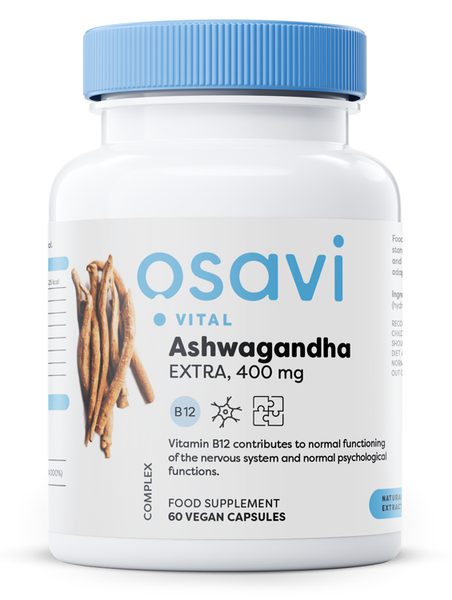Osavi Ashwagandha Extra 400mg Adaptogen na Wsparcie w Stresie 60 Kapsułek Wegańskich