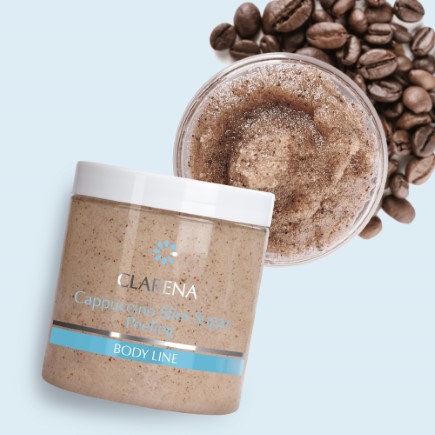 Clarena Body Line Cappuccino Slim Sugar Peeling  Anticellulite & Firming Body Scrub, 250ml