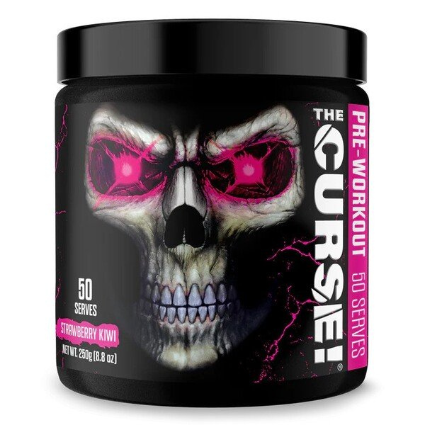 JNX Sports The Curse! Pre-workout for Energy Focus and Muscle Pumps Strawberry Kiwi 250g