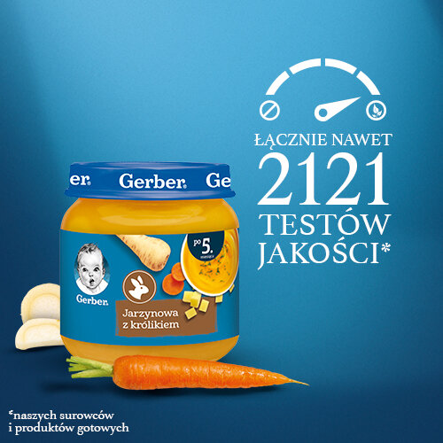 Gerber Jarzynowa z Królikiem dla Niemowląt po 5 Miesiącu 125g