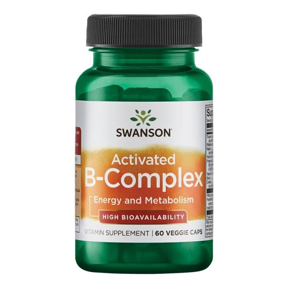 Swanson Activated B-Complex Wspiera Zdrowie Organizmu 60 Kapsułek