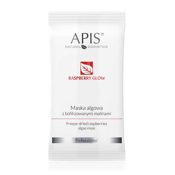 Apis Professional Raspberry Glow Maska Algowa z Liofilizowanymi Malinam dla Skóry Suchej i Odwodnionej 20g