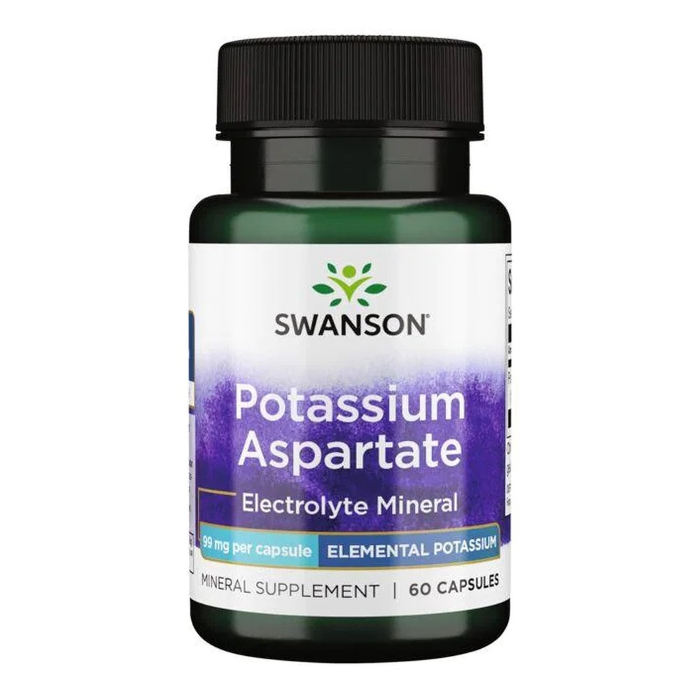 Swanson Potassium Aspartate 99mg 60 Kapsułek