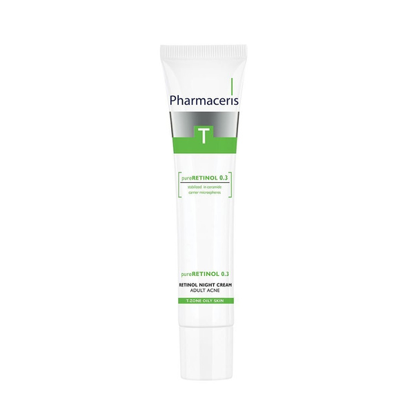 Pharmaceris T Pureretinol Przeciwzmarszczkowy Krem  z Retinolem na Trądzik na Noc 40ml