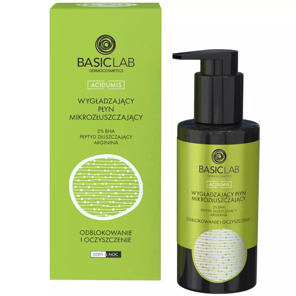 BasicLab Zaawansowany Płyn Mikrozłuszczający z 2%BHA dla Skóry Trądzikowej - 100 ml