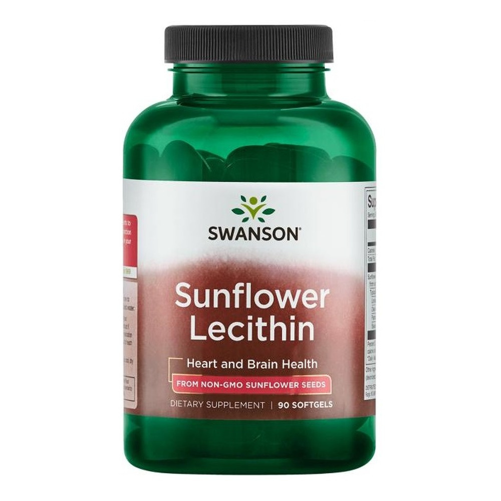 Swanson Sunflower Lecithin Wspiera Pamięć i Koncentrację 90 Kapsułek