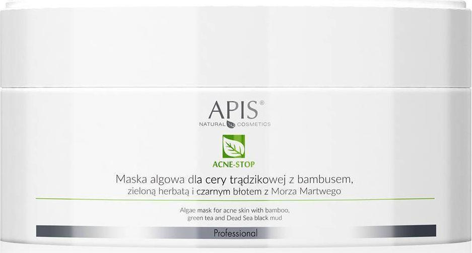 Apis Professional Acne Stop Algae Mask with Bamboo Green Tea and Dead Sea Black Mud for Acne Prone Skin 100g
