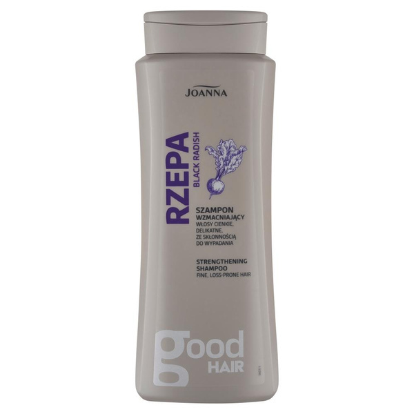 Joanna Black Radish Strengthening Shampoo for Thin and Delicate Hair Prone to Hair Loss 400ml