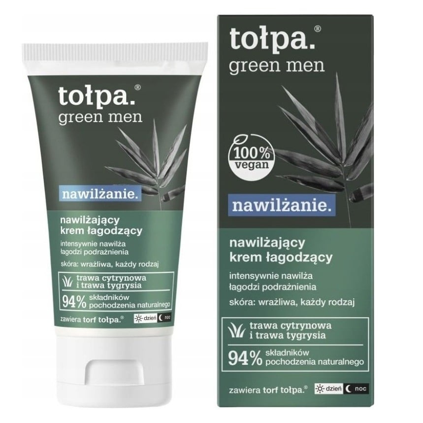 Tolpa Green Men Moisturizing Soothing Cream For Sensitive Dehydrated Male Skin 50ml