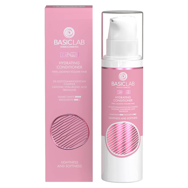 BasicLab Capillus Hydrating Conditioner Lightweight Volume And Shine 250ml