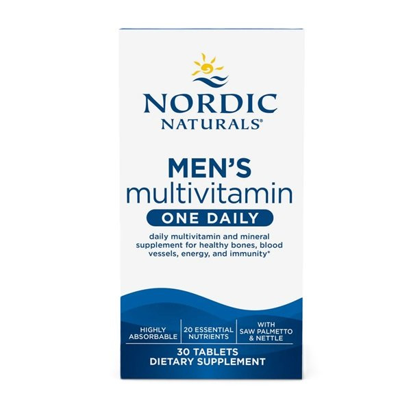 Nordic Naturals Men's Multivitamin One Daily for Men's Health and Energy 30 Tablets