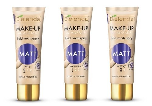 Bielenda Make - Up Academie Matt Fluid Matujący Nr 0 Jasny dla Skóry Mieszanej i Tłustej 30g