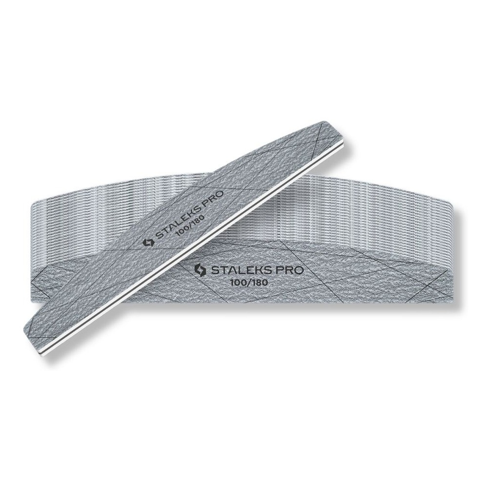Staleks Smart 40 mineralne pilniki do paznokci w kształcie półksiężyca 100/180 25 szt.