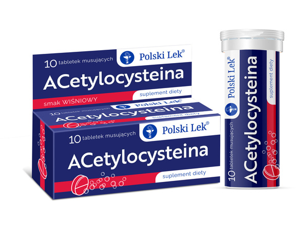 ACetylocysteina o Smaku Wiśniowym 10 Tabletek Musujacych