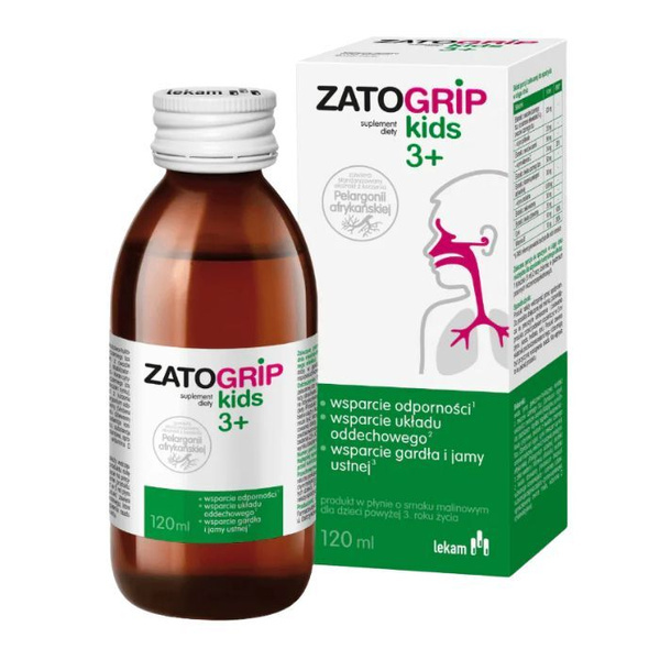 Zatogrip Kids 3+ Podwójna Siła Odporności dla Dzieci 120ml
