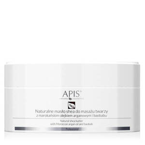 Apis Professional Natural Shea Butter for Facial Massage with Moroccan Argan Oil and Baobab for Very Dry Skin 100g
