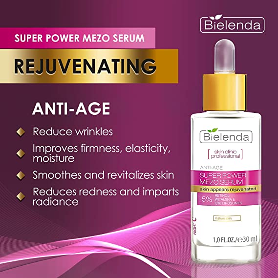 Bielenda Skin Clinic Super Power Serum do Twarzy z Retinolem i Q10 30ml