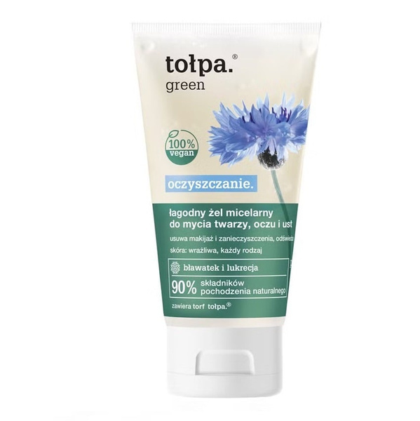 Tolpa Green Delikatny Micelarny Żel do Mycia Twarzy Oczu i Ust 150ml