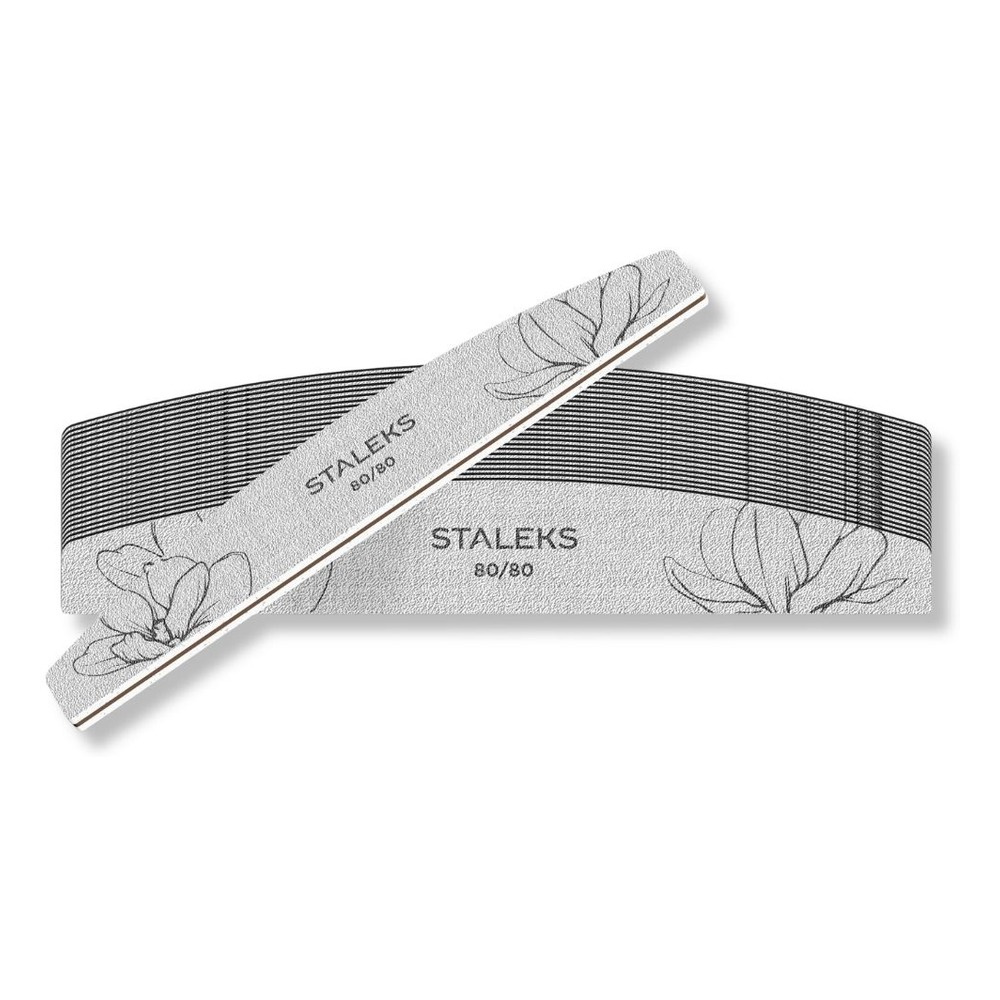 Staleks Smart 40 mineralne pilniki do paznokci w kształcie półksiężyca 80/80 25 szt.