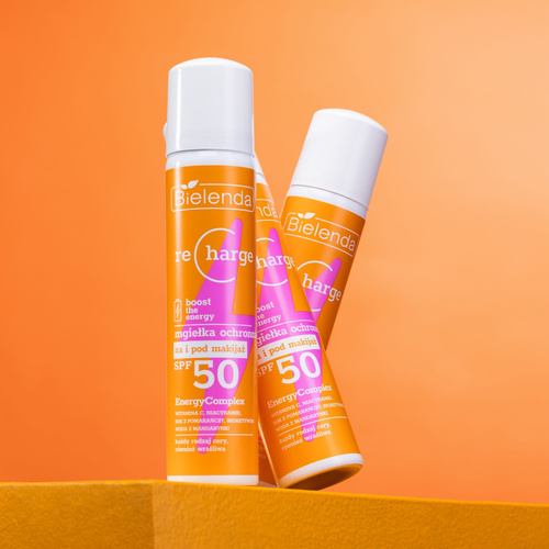 Bielenda Recharge Boost the Energy UVA i UVB Delikatna Mgiełka Ochronna SPF 50 75ml