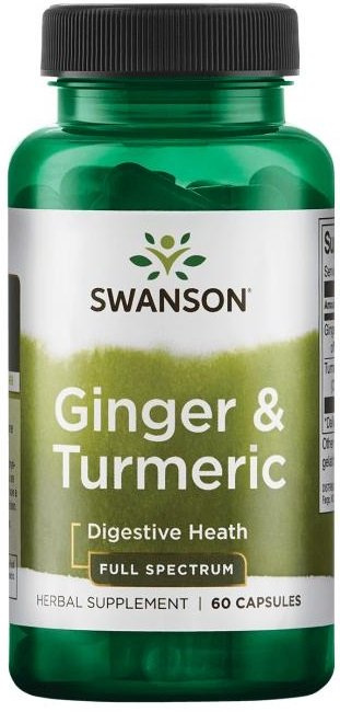Swanson Ginger & Turmeric 60 Capsules