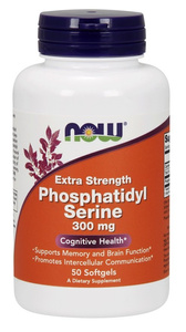 NOW Foods Phosphatidyl Serine 300mg Extra Strength For Brain Health 50 Softgels