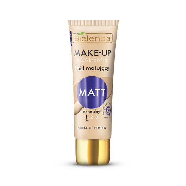 Bielenda Make-Up Academie Matt Mattifying Fluid No. 1 Natural for Combination and Oily Skin 30g