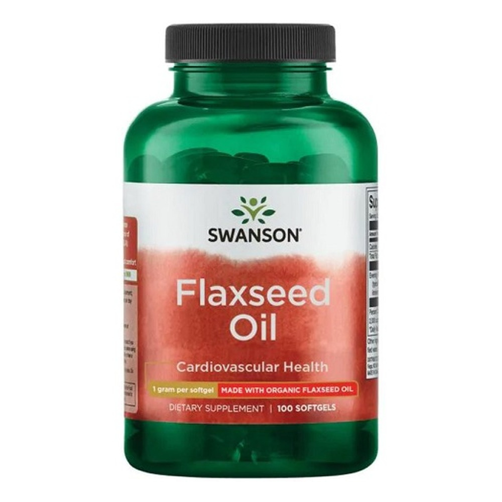 Swanson Flaxseed Oil 1000mg Olej Lniany 100 Kapsułek