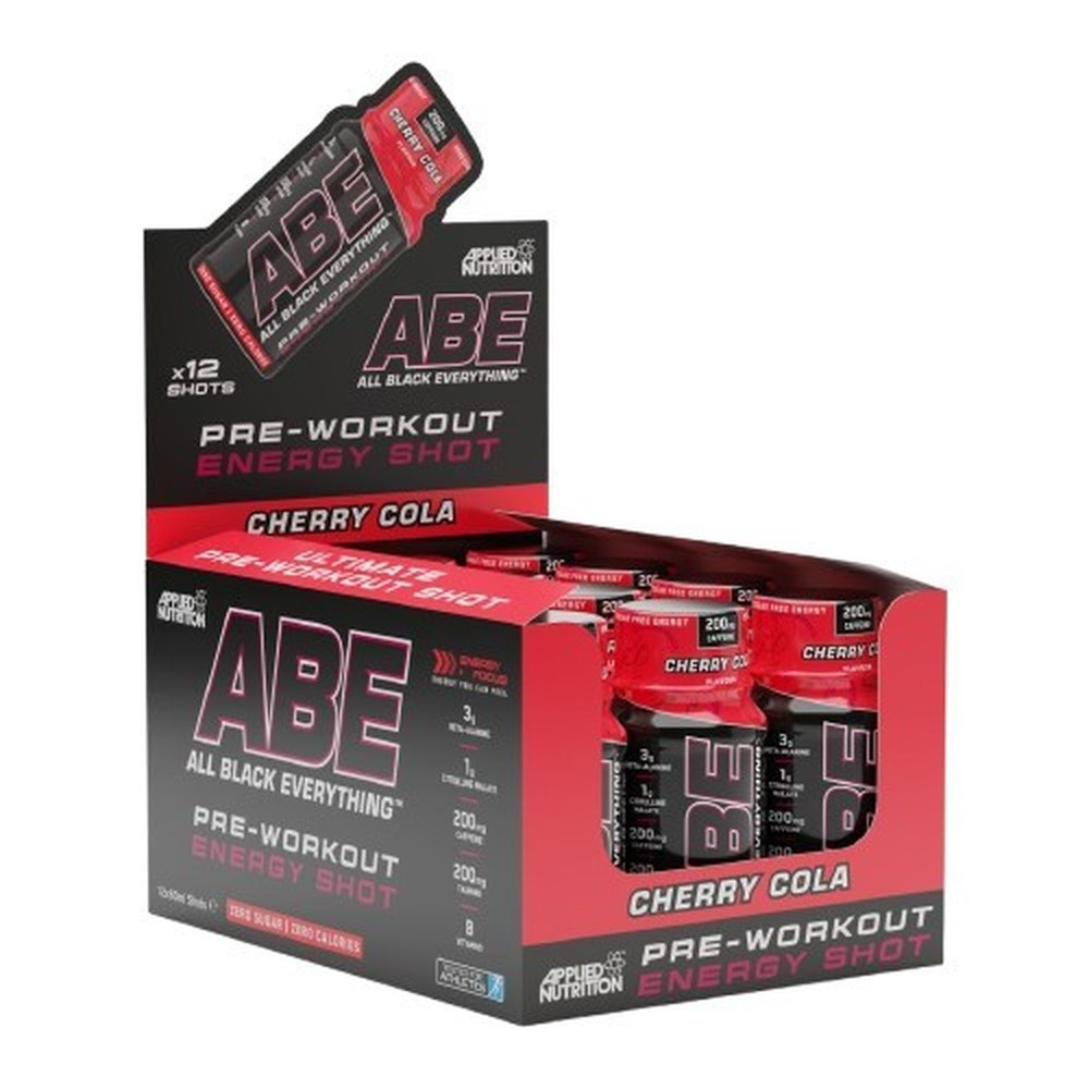 Applied Nutrition ABE Ultimate Pre-Workout Shot Cherry Cola for Energy and Focus 12 x 60ml