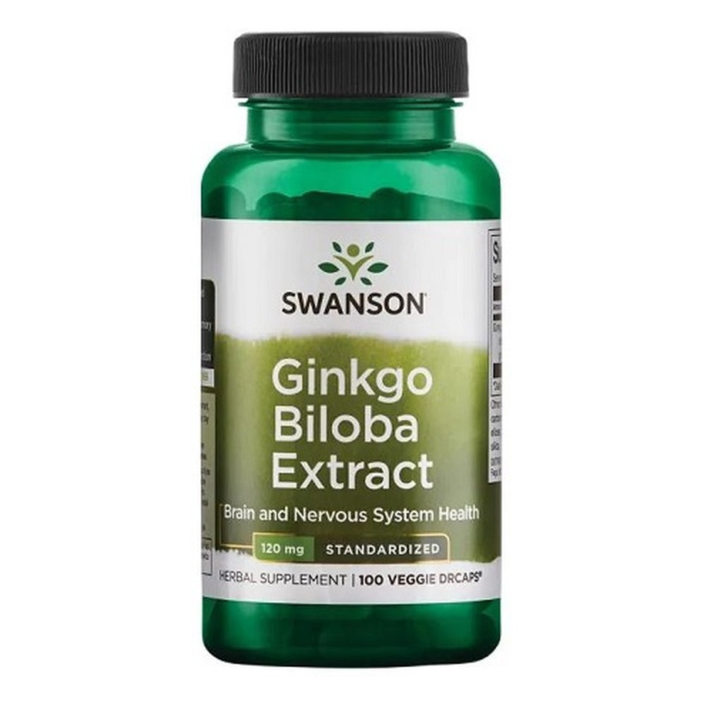 Swanson Ginkgo Biloba Extract 120mg Pamięć i Koncentracja 100 Kapsułek
