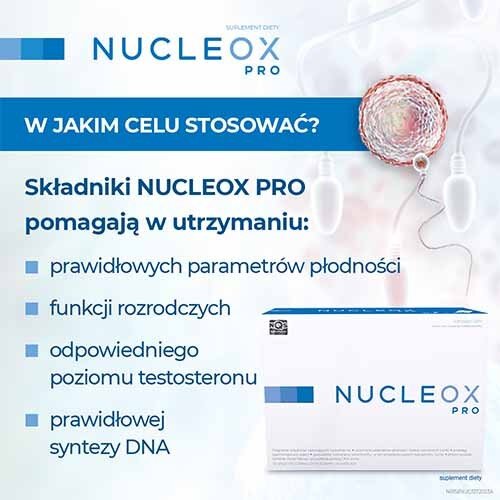 Nucleox Pro Zestaw dla Prawidłowych Parametrów Płodności i Funkcji Rozrodczych 30 Saszetek + 30 Kapsułek