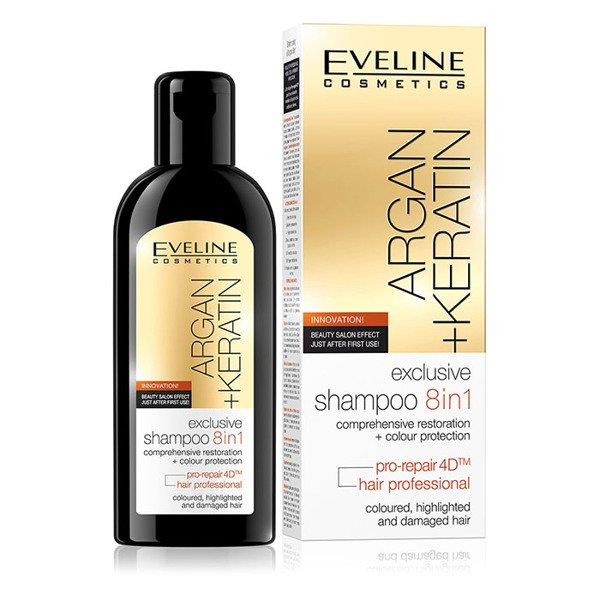 Eveline Argan Keratin 8w1 Exclusive Szampon do Włosów Farbowanych 150ml