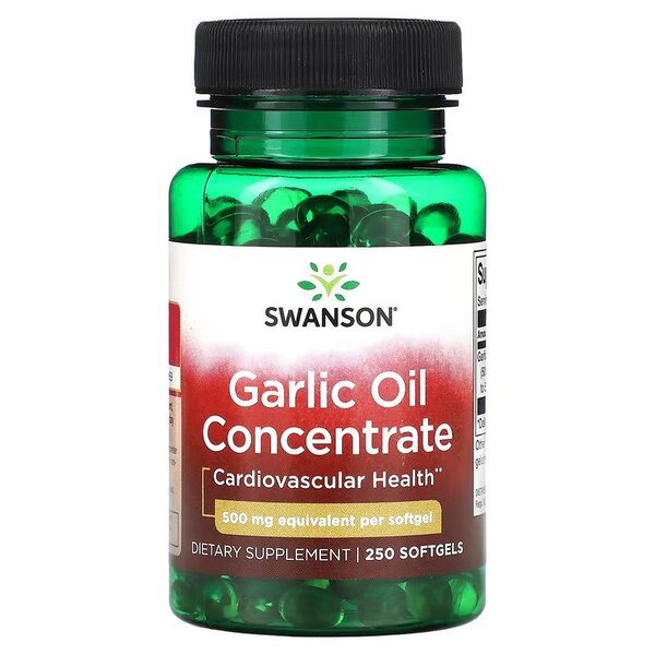 Swanson Garlic Oil Concentrate 500mg 250 Softgels