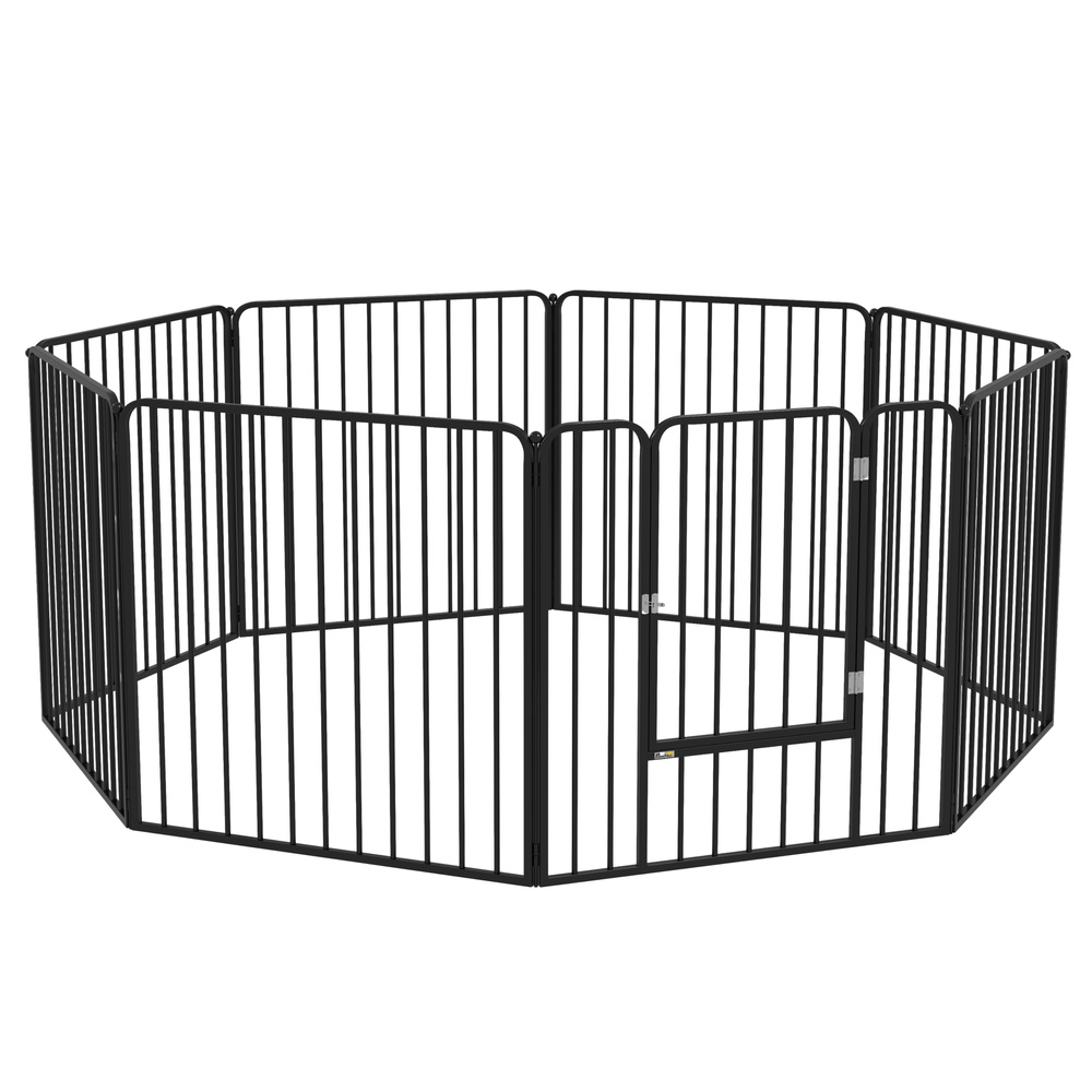 PawHut 60cm 8 Panels Heavy Duty Dog Pen, Pet Playpen for Indoors, Outdoors, Small Dogs