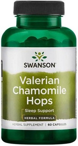 Swanson Valerian, Chamomile & Hops - 60 caps