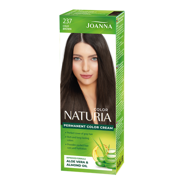 Joanna Naturia Permanent Hair Color Dye Care Shine No. 237 Cool Brown 100ml