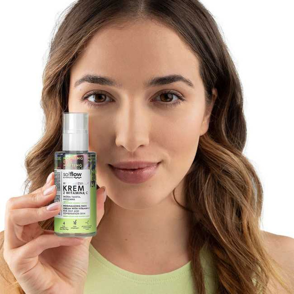 So!Flow Normalizujący Krem z Witaminą C dla Skóry Tłustej i Mieszanej Potrzebujacej Rozświetlenia 50ml