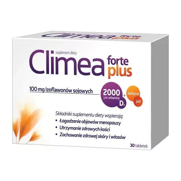 Climea Forte Plus for Menopause and Healthy Bones Skin and Hair Maintenance 30 Tablets