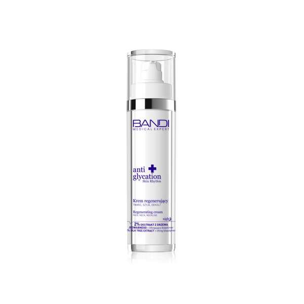 Bandi Anti Glycation Regenerujący Krem Twarz Szyja Dekolt dla Skóry Zmęczonej na Noc 50ml