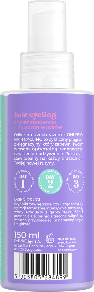 OnlyBio Hair Cycling Nawilżenie Serum Silnie Nawilżające 150ml