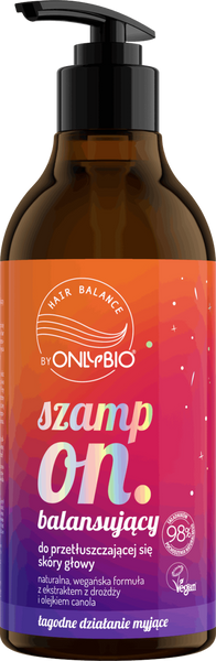 OnlyBio Hair Balance Szampon Balansujący do Przetłuszczającej Się Skóry Głowy 400ml