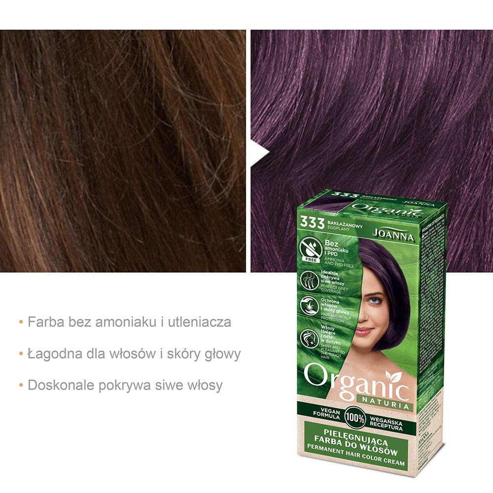 Joanna Organic Vegan Hair Dye No. 333 Eggplant 1 Piece