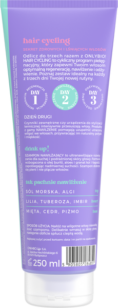 OnlyBio Hair Cycling Moisture Shampoo - Hydrating & Scalp Care, 250ml